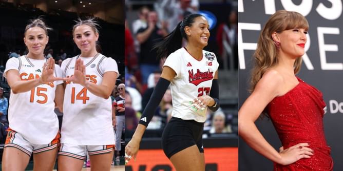 Hanna and Haley Cavinder react as Nebraska’s Harper Murray joins in Taylor Swift’s viral ‘More of Me’ trend