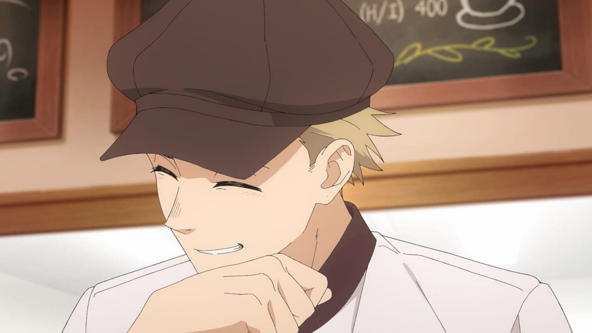 Rintaro chuckles, as seen in the episode (Image via CloverWorks)