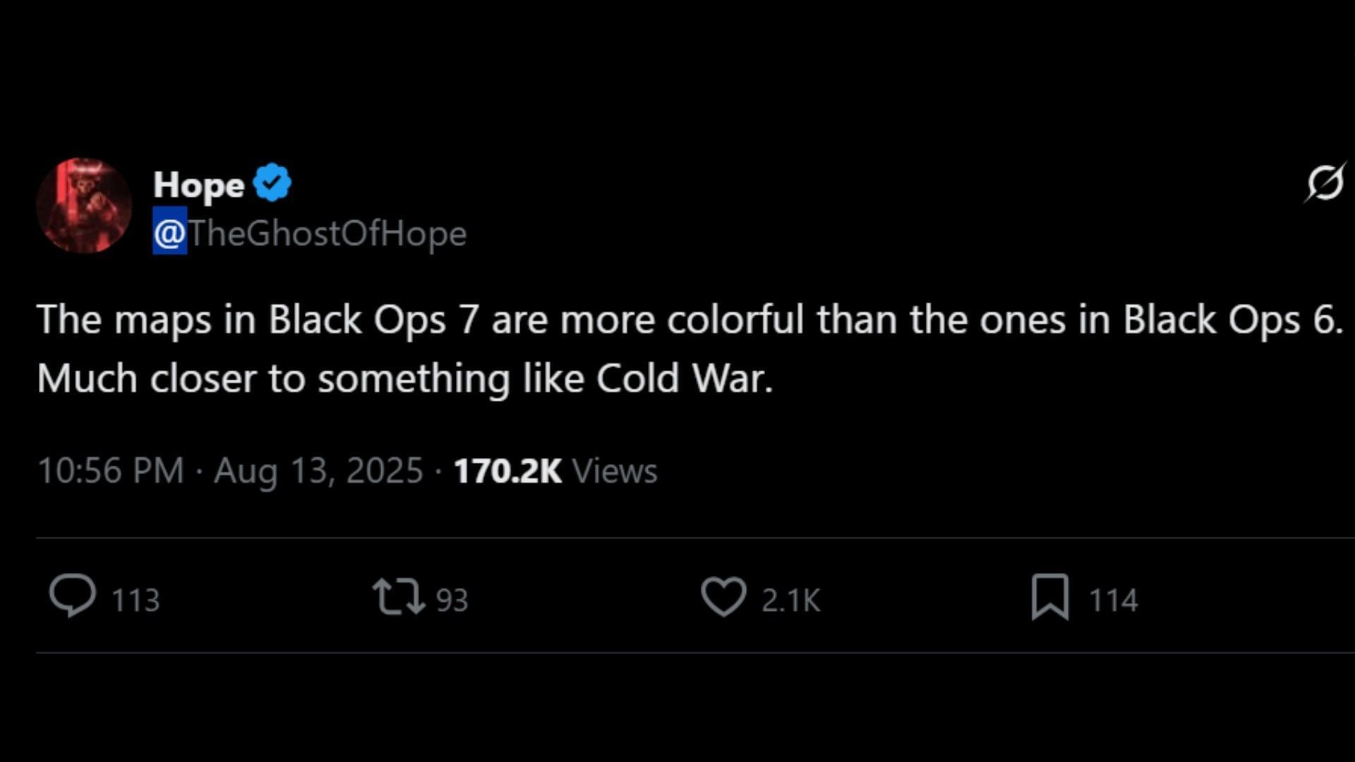 BO7 will reportedly feature colorful maps like Cold War (Image via X @TheGhostOfHope)