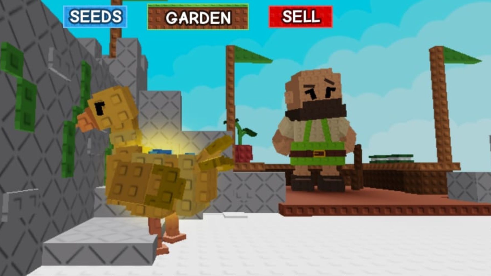 Reach the Giant by climbing the beanstalk (Image via Roblox)