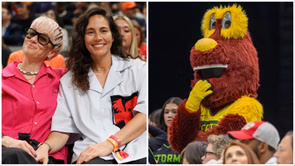 Watch: Seattle Storm's mascot and Sue Bird recreate viral Coldplay incident with WNBA legend's fiancee Megan Rapinoe courtside