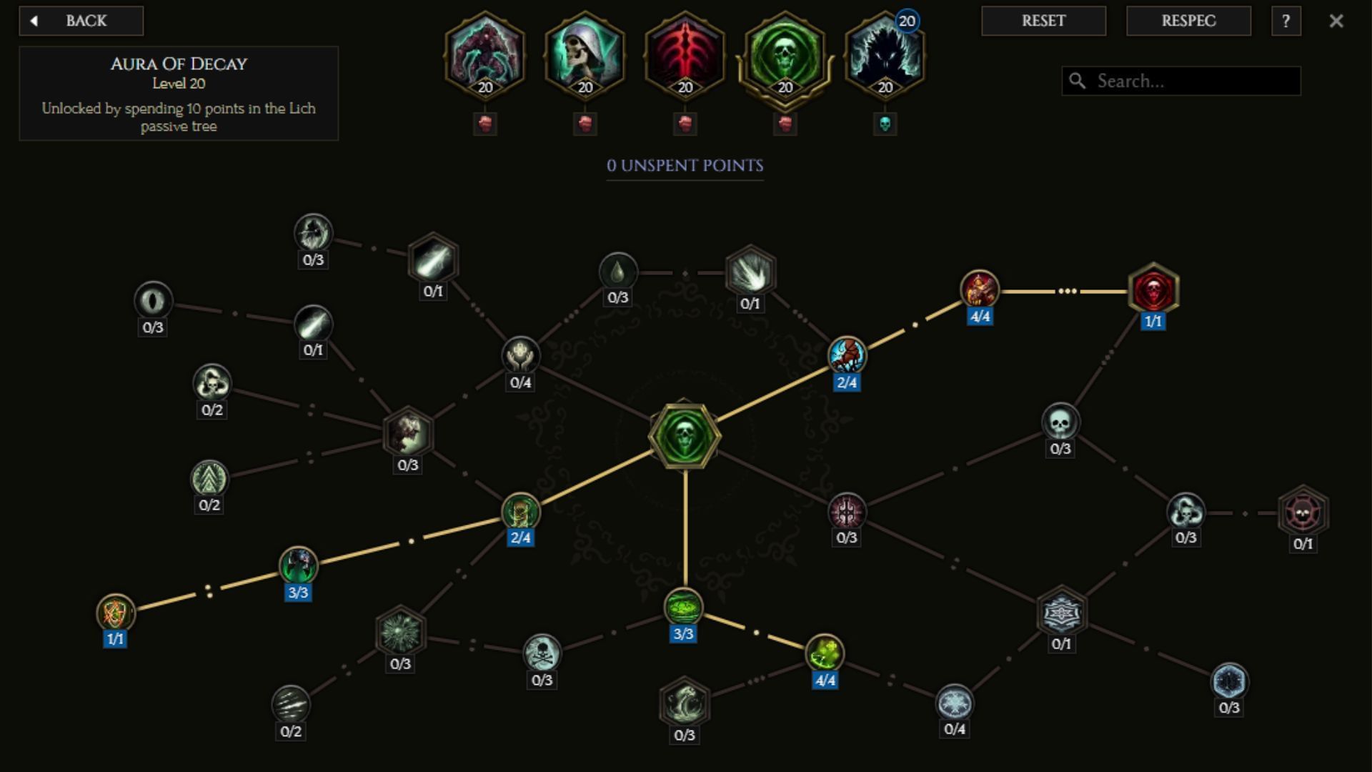 Aura of Decay passives (Image via EHG || LE Tools)