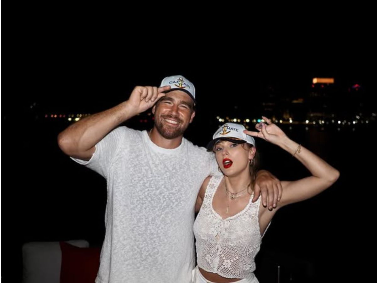 Travis Kelce&#039;s IG post with Taylor (Image via Instagram/@killatrav)