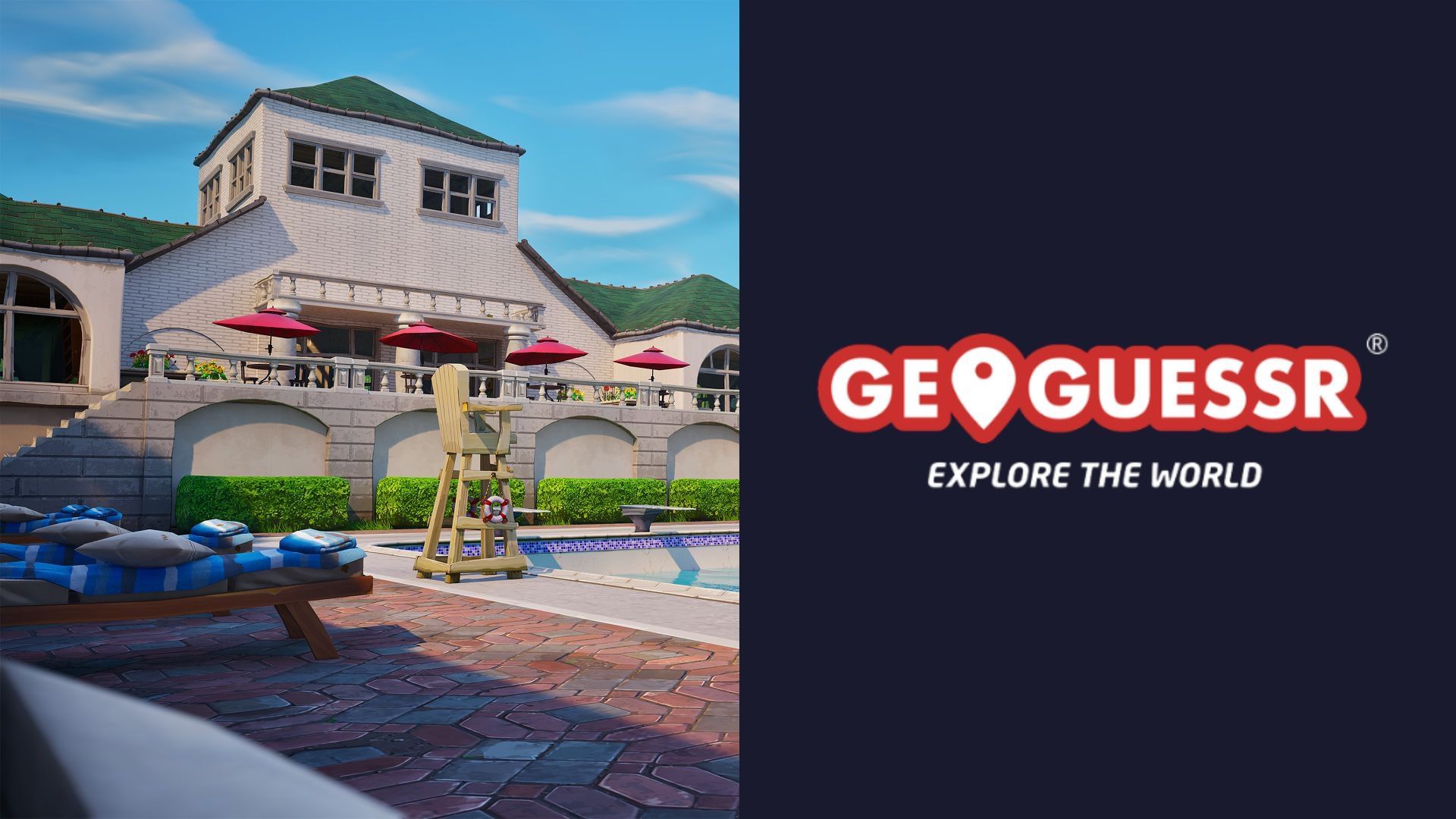 Fortnite Geoguessr game mode explained (Image via Epic Games and GeoGuessr)