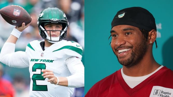 Tua Tagovailoa makes feelings known as Zach Wilson faces heavy pressure behind struggling o-line in preseason game vs. Lions