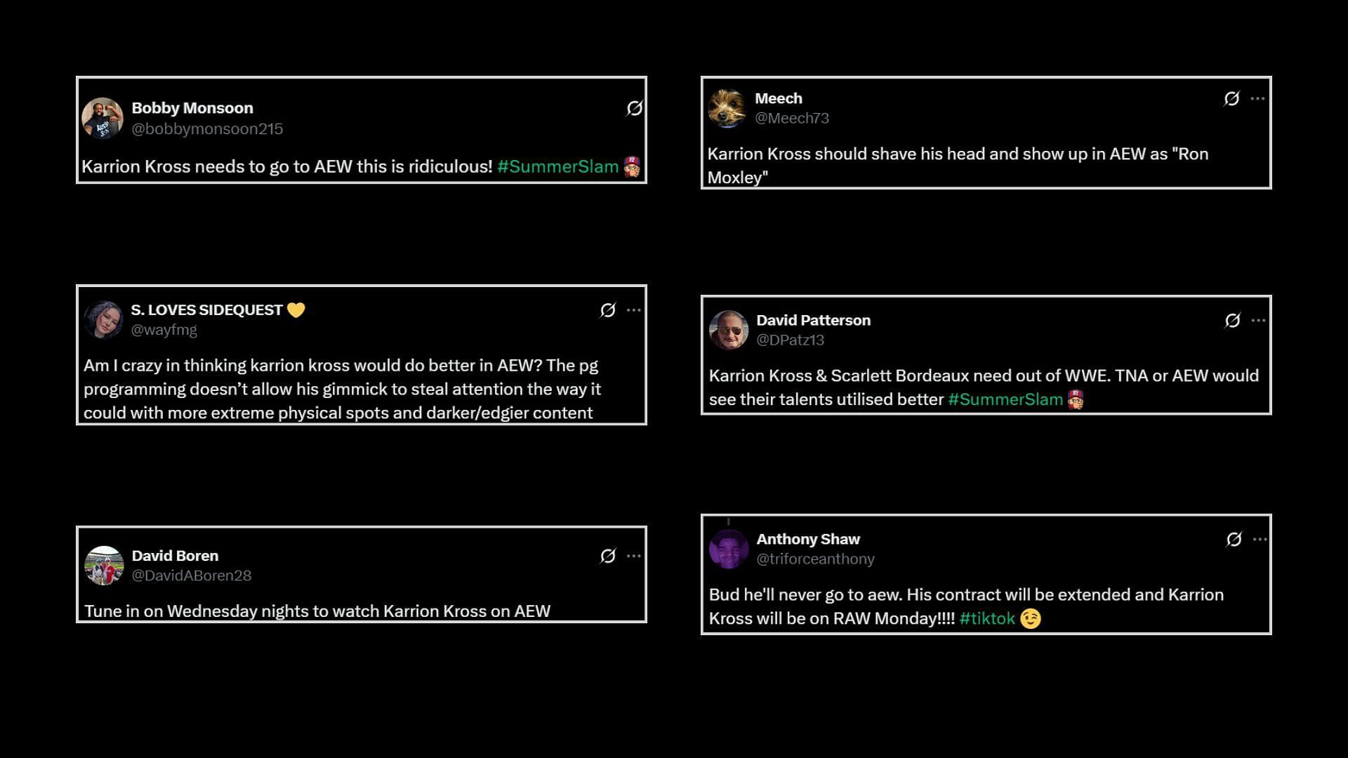 Fans react to Kross&#039; loss on X.