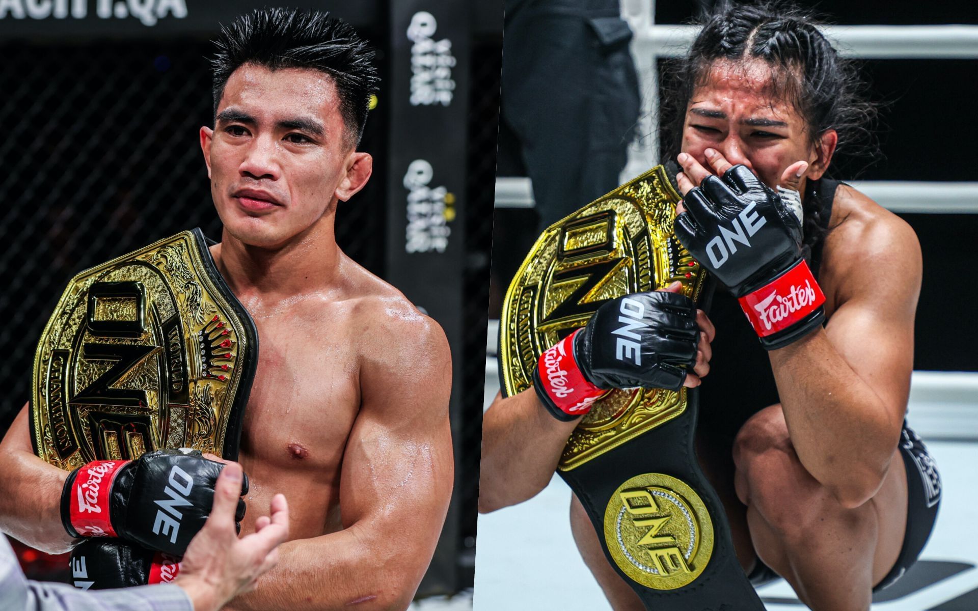 Joshua Pacio (L) and Denice Zamboanga (R) | Image by ONE Championship