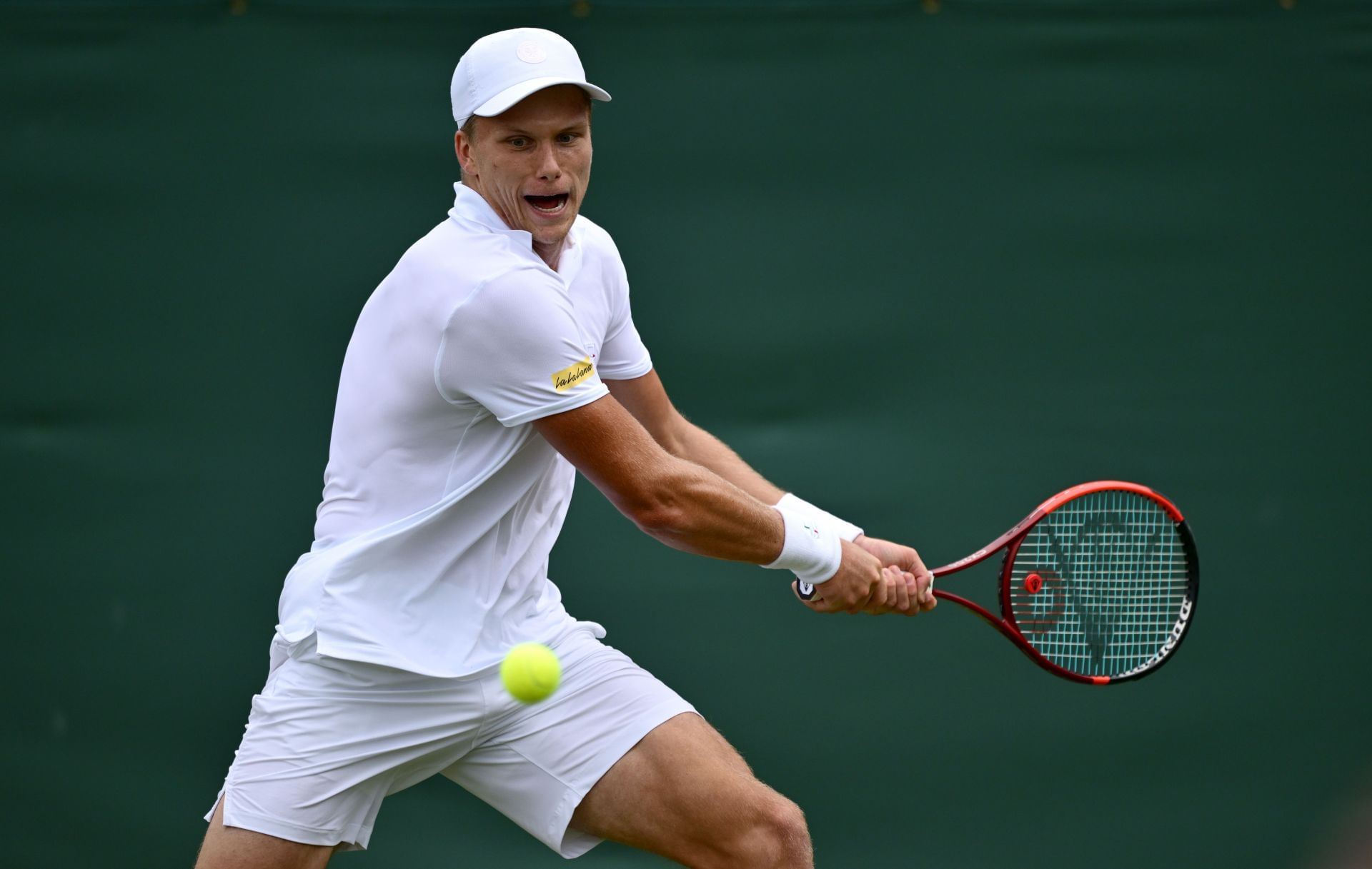 Brooksby in action at the 2025 Wimbledon (Image Source: Getty)