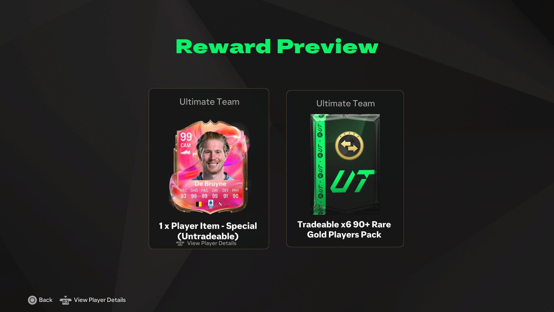 De Bruyne is the level 40 reward (Image via EA Sports)