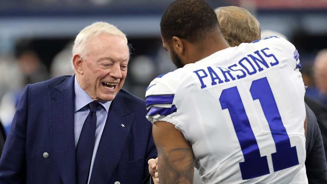 Jerry Jones and Micah Parsons