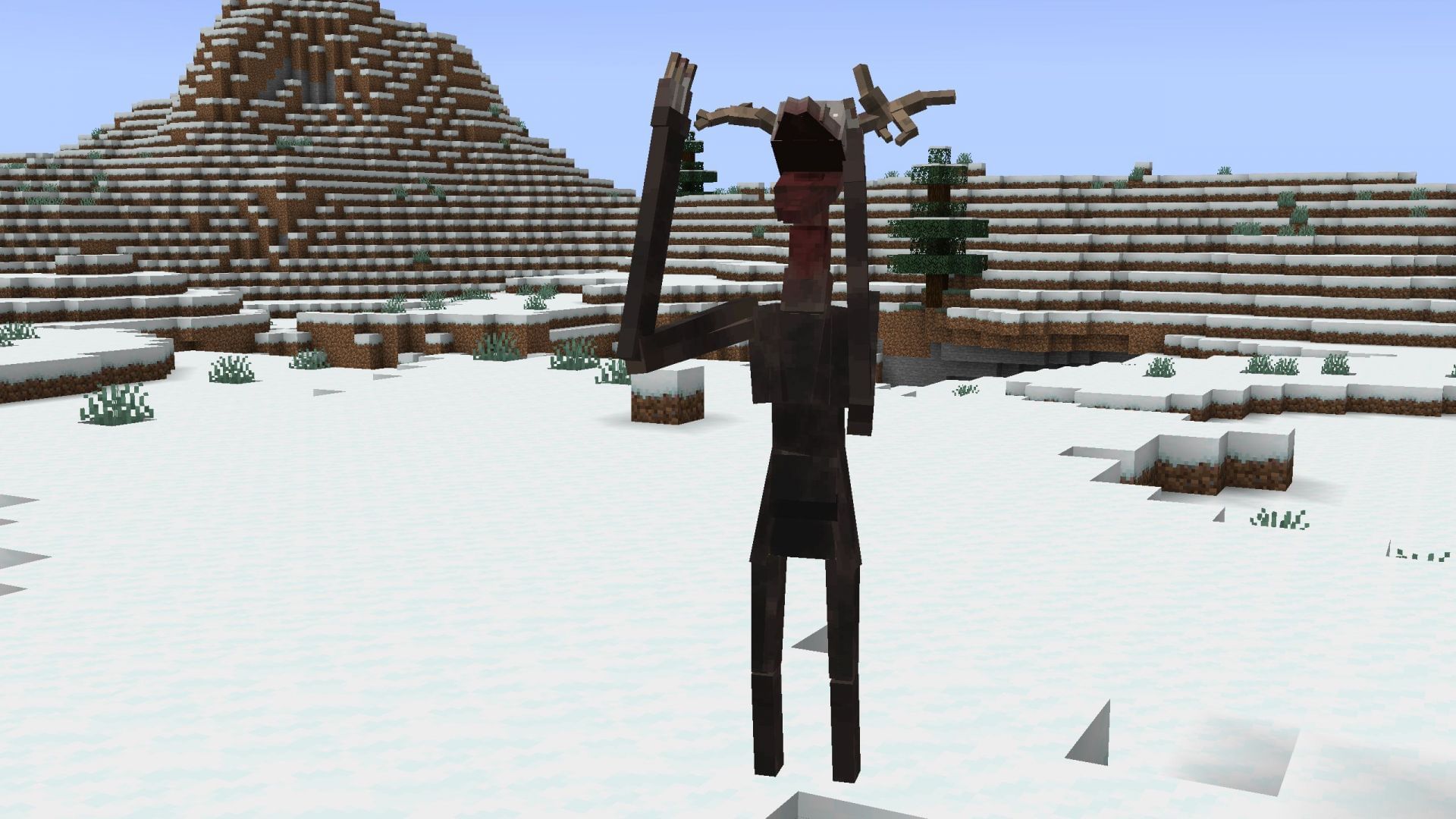 The Skinwalker is a terrifying creature that will stalk players (Image via Sportskeeda Gaming || Mojang Studios)