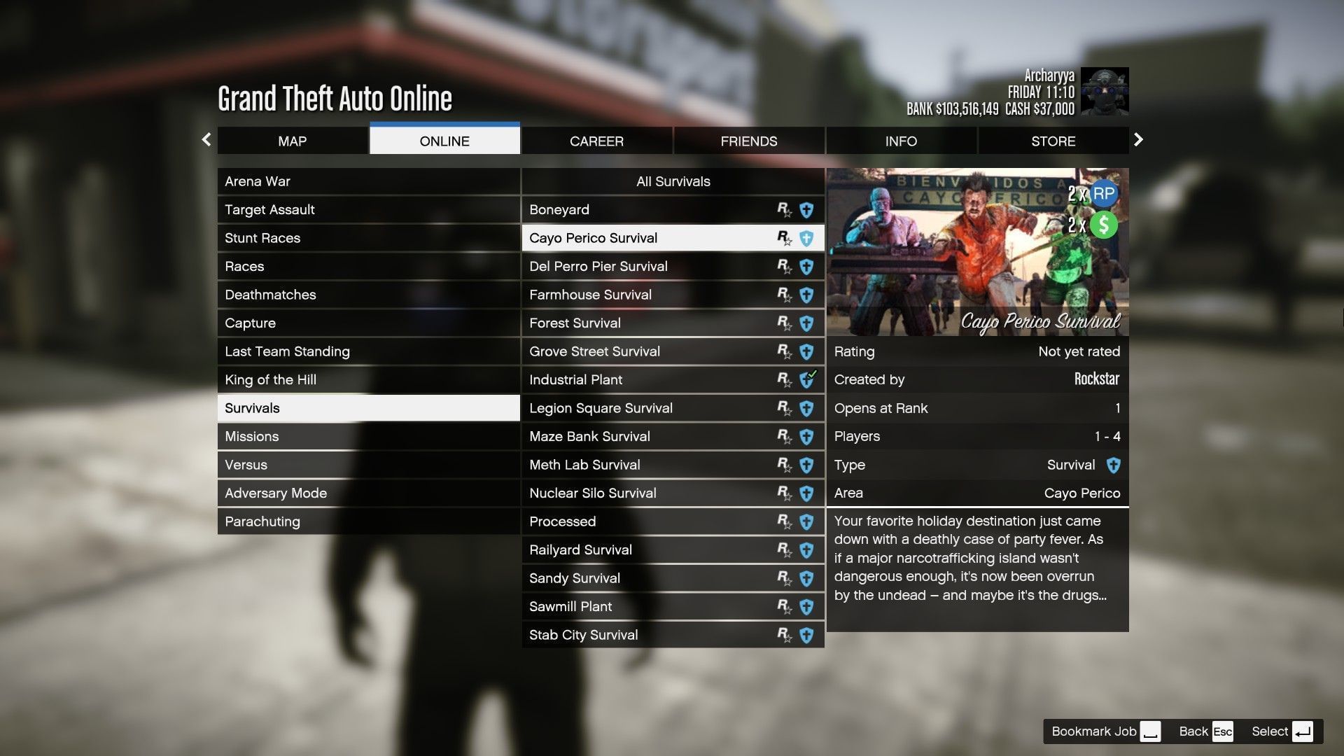 You can find this in the Jobs menu (Image via Rockstar Games)