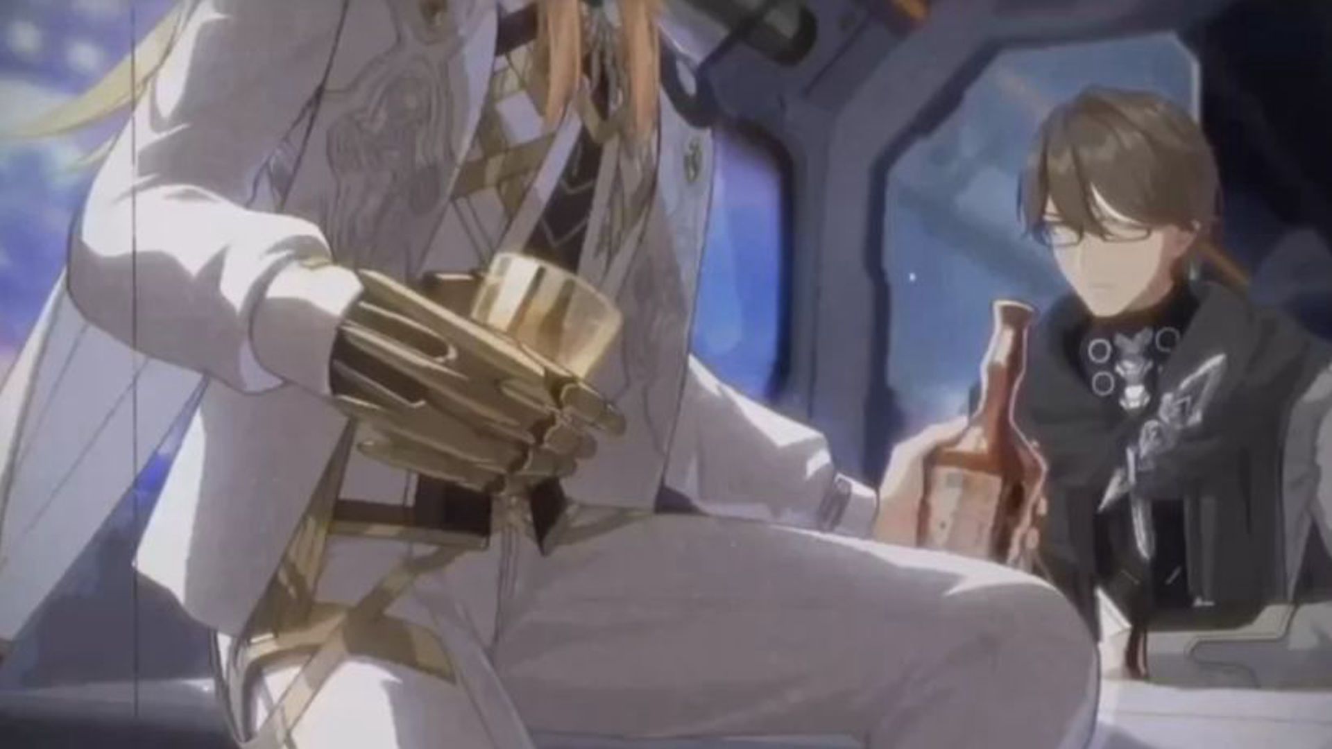 Void Archives hinted at in-game, talking with Welt many ages ago while onboard the Expres (Image via HoYoverse)
