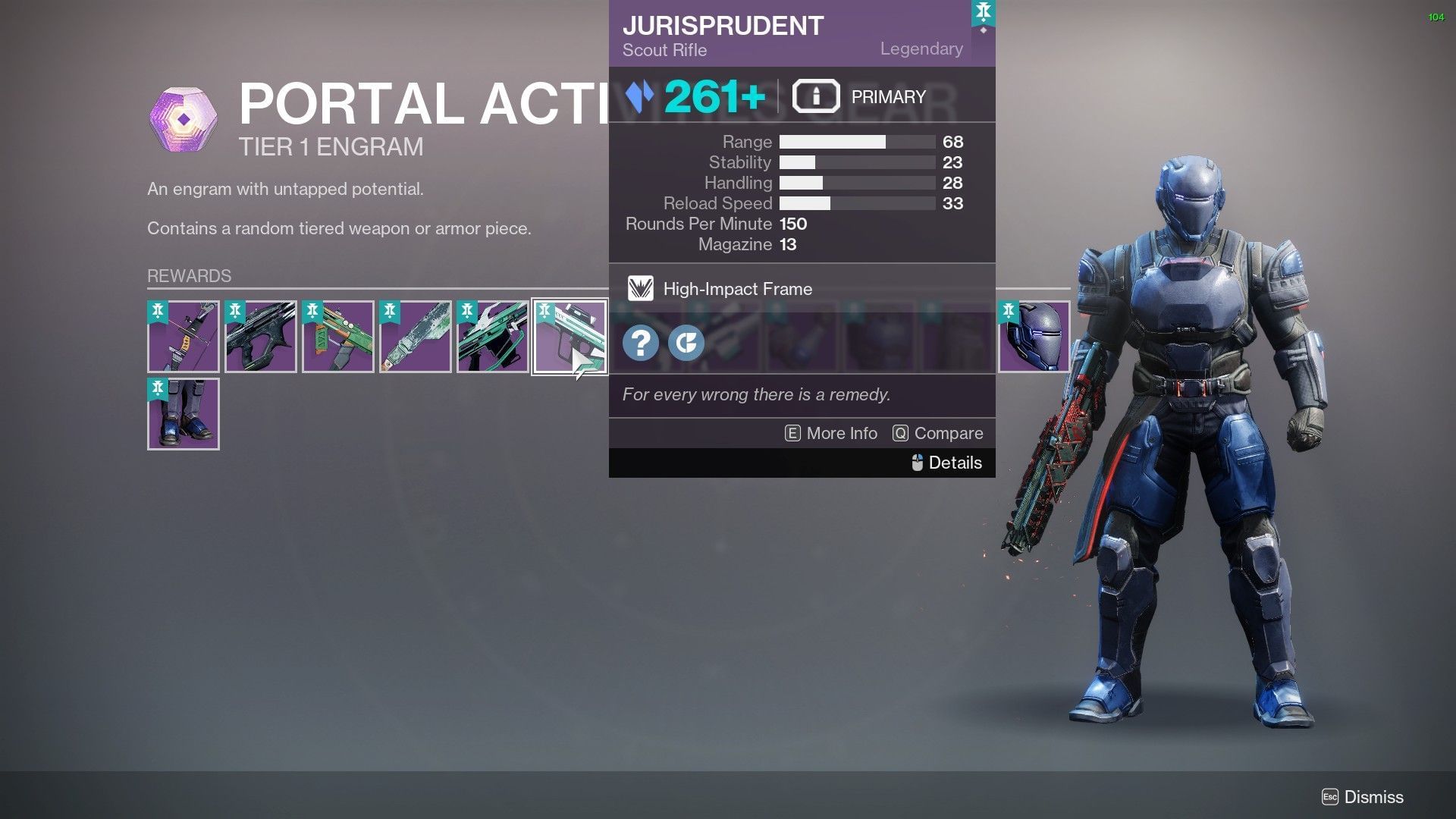 Jurisprudent in Destiny 2 Portal (Image via Bungie)