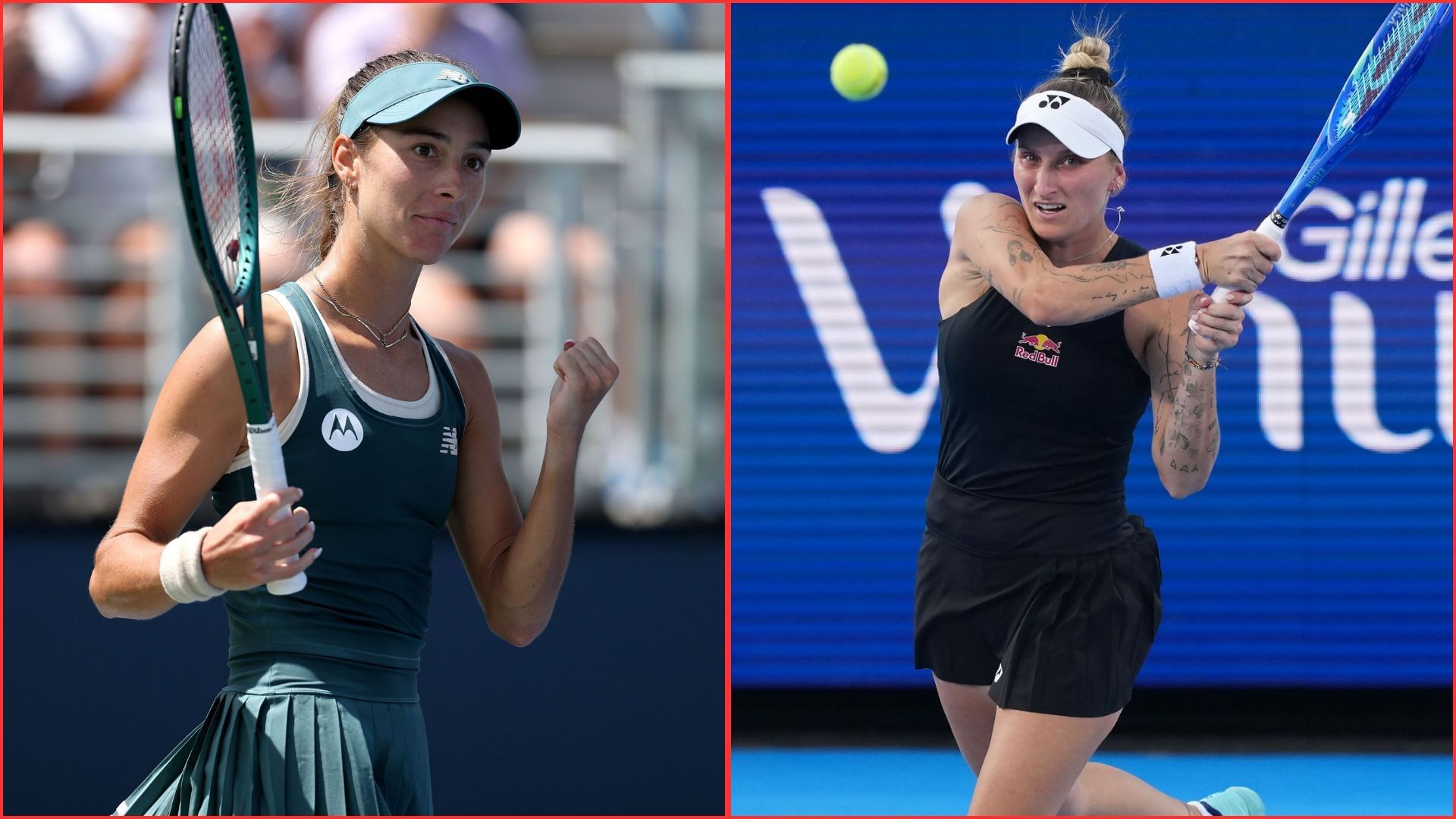 McCartney Kessler (L) Marketa Vondrousova (R) | Getty