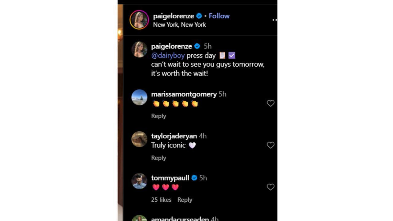 Comments section