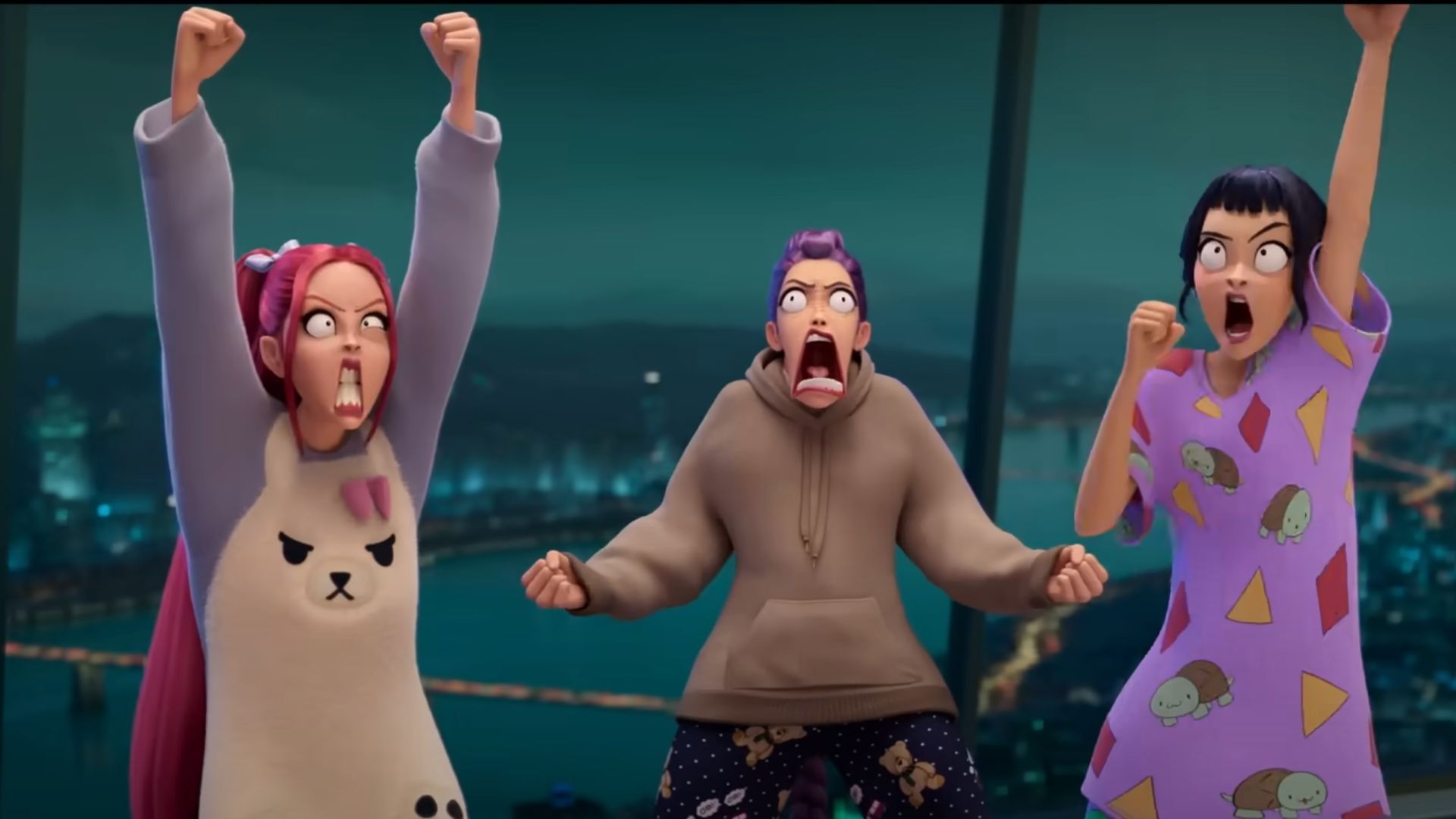 The trio at home (Image via YouTube/Netflix)