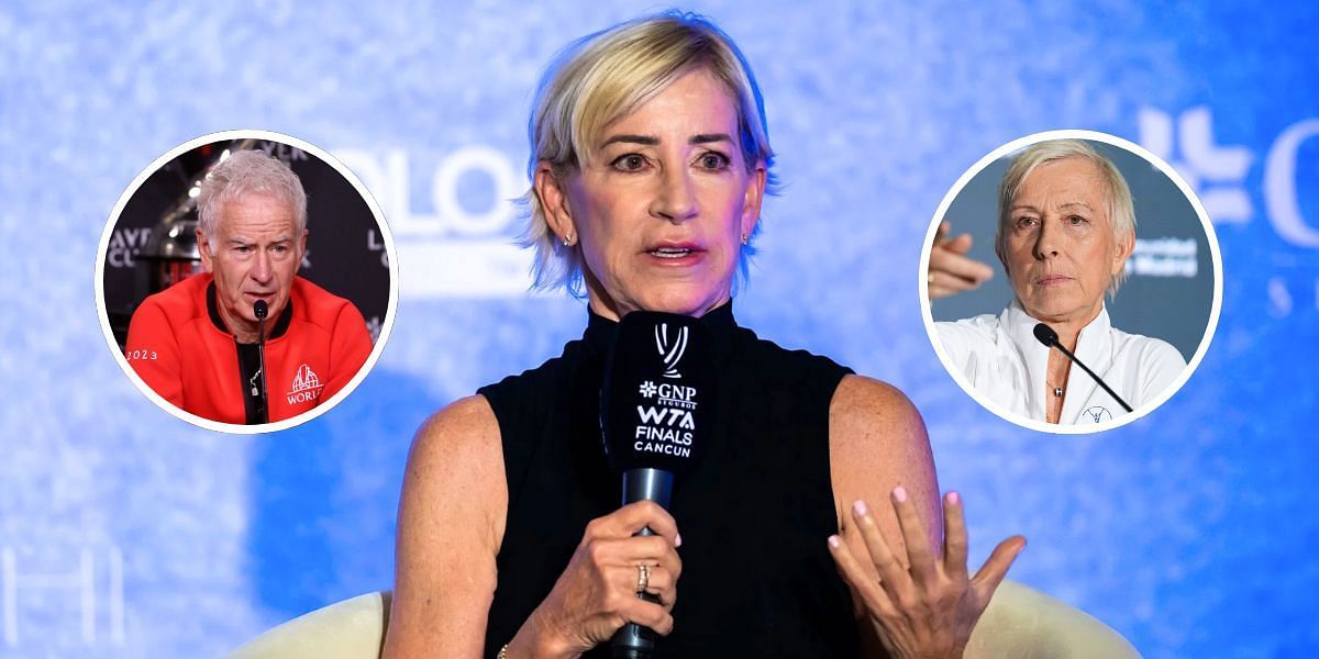 Chris Evert; John McEnroe and Martina Navratilova (inset) (Image Source: Getty)