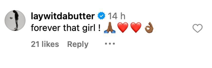 LSU&#039;s MiLaysia Fulwiley drops 3-word reaction on GF Jameesia Ford&rsquo;s emotional post on IG - Image source: Instagram/laywitdabutter