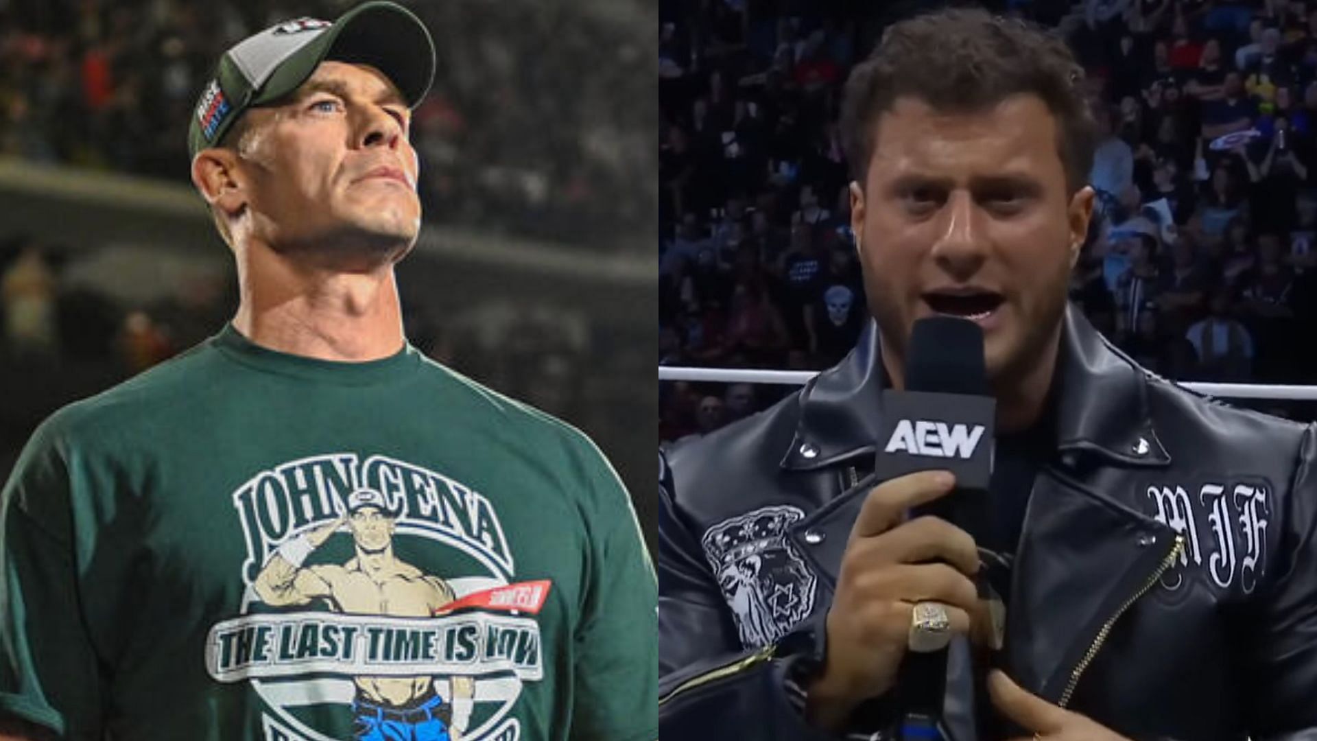 John Cena seemingly turned babyface on WWE SmackDown. [Image credits: WWE.com and AEW YouTube]