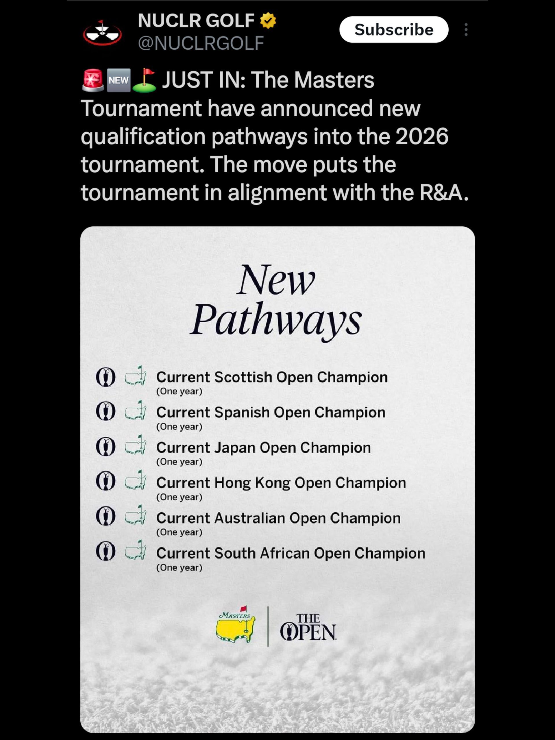 Screenshot from NUCLR Golf&#039;s post on X / @NUCLRGOLF on X