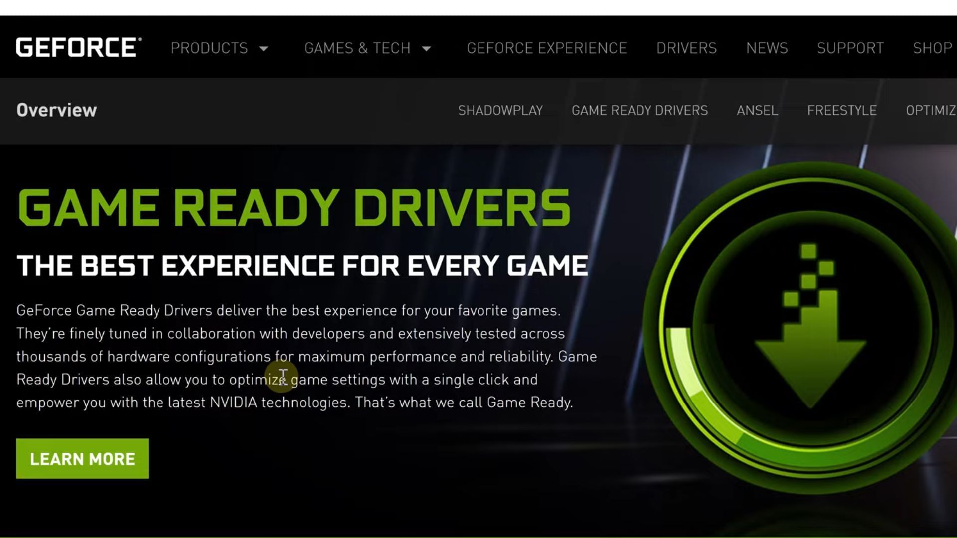 Update Nvidia graphics drivers (Image via Nvidia // Sportskeeda Gaming)