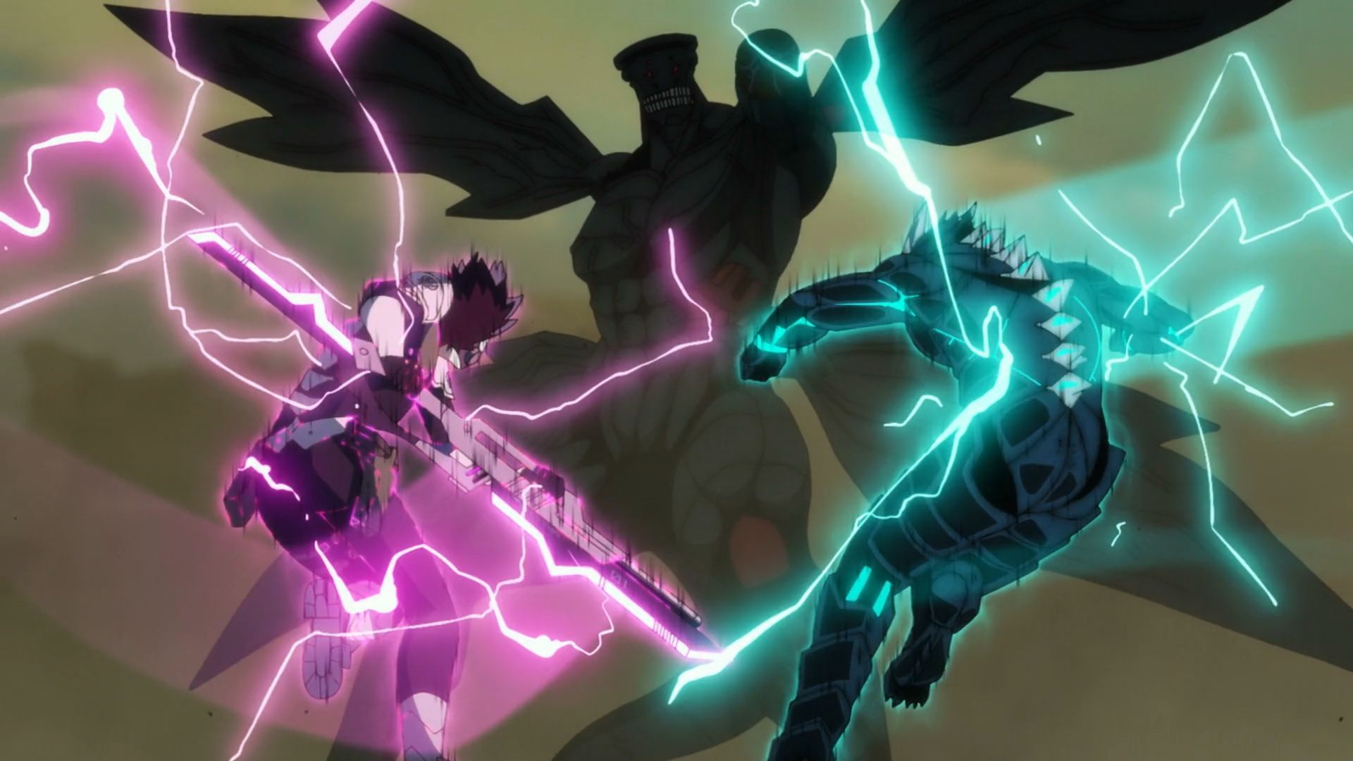 Kafka and Narumi as they face No. 9 (Image via Production I.G)