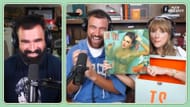 Taylor Swift announced her 12th studio album, The Life of a Showgirl, on the Kelce brothers’ New Heights podcast (Image via YouTube/New Heights)