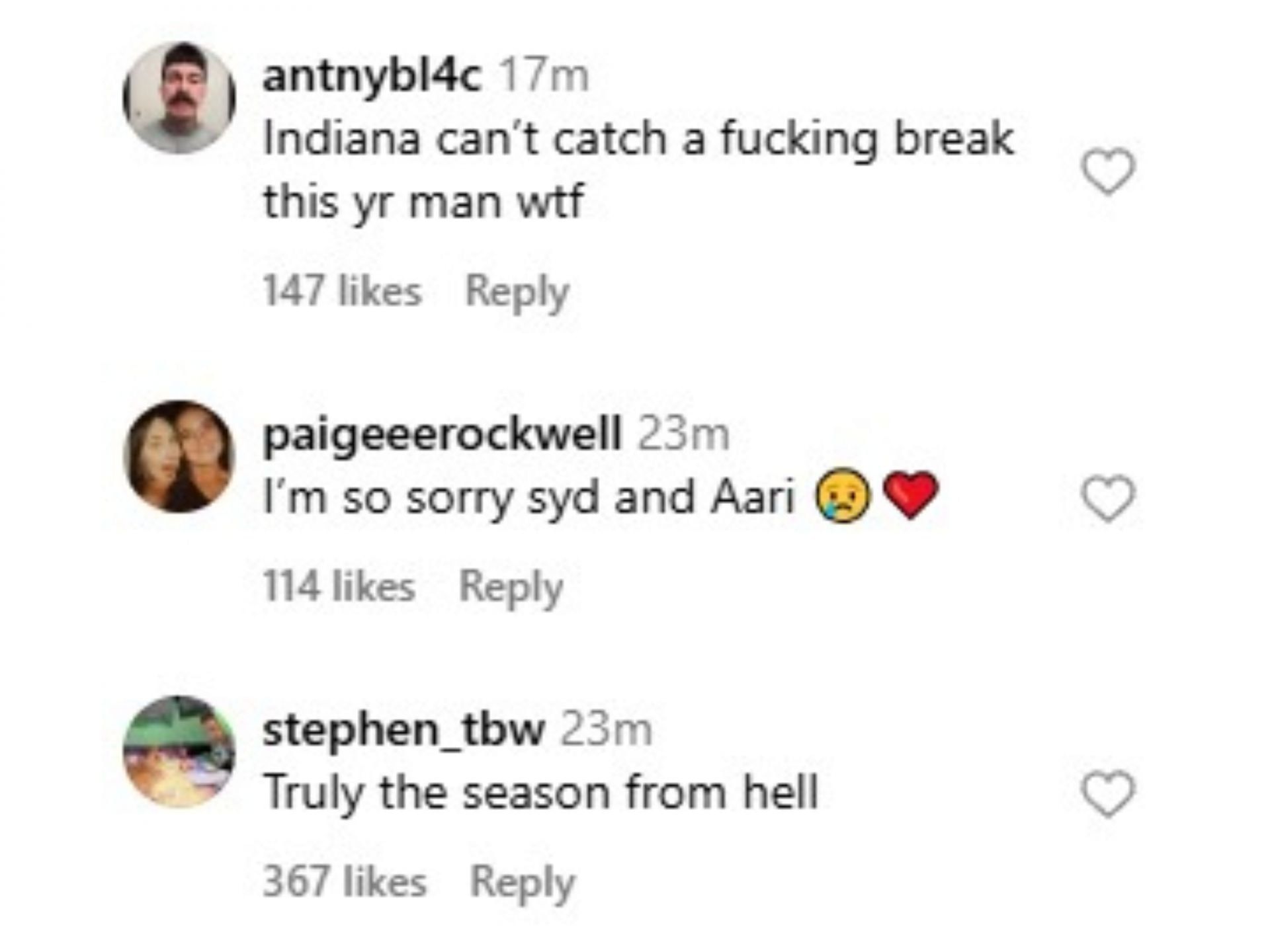 The team&#039;s recent injury news shattered fans. (Credits: IG/Indiana Fever)