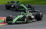 Nico Hulkenberg of Germany driving the (27) Kick Sauber C45 Ferrari leads Gabriel Bortoleto of Brazil driving the (5) Kick Sauber C45 at the F1 Grand Prix of Belgium - Source: Getty Images