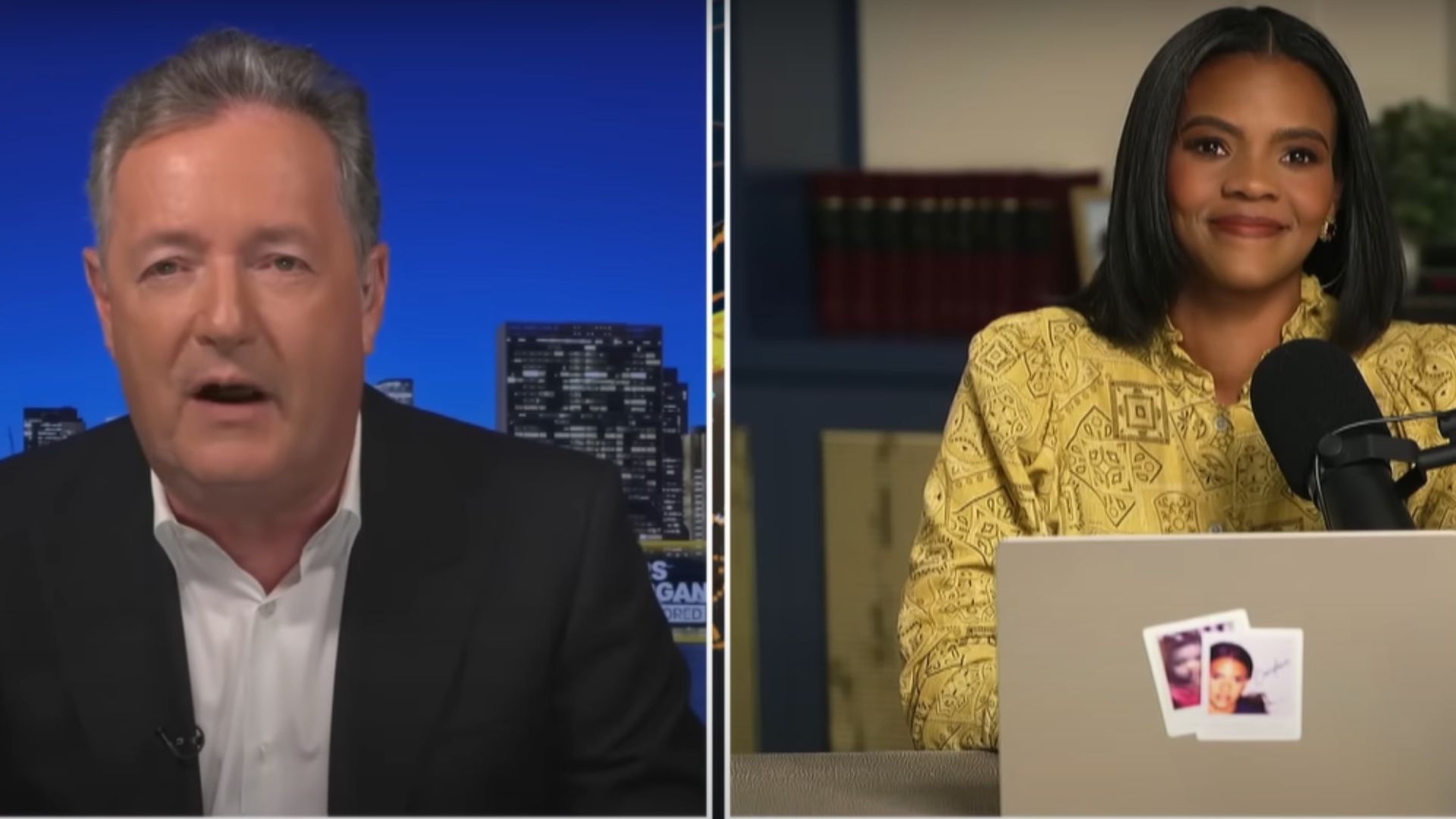 Piers Morgan and Candace Owens on The Piers Morgan Uncensored (Image via YouTube/@PiersMorganUncensored)