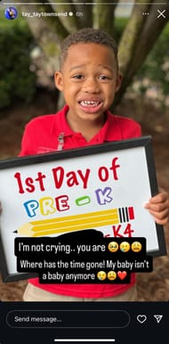 Taylor Townsend's Instagram story