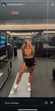 Alexander Zverev's girlfriend, Sophia Thomalla's Instagram story