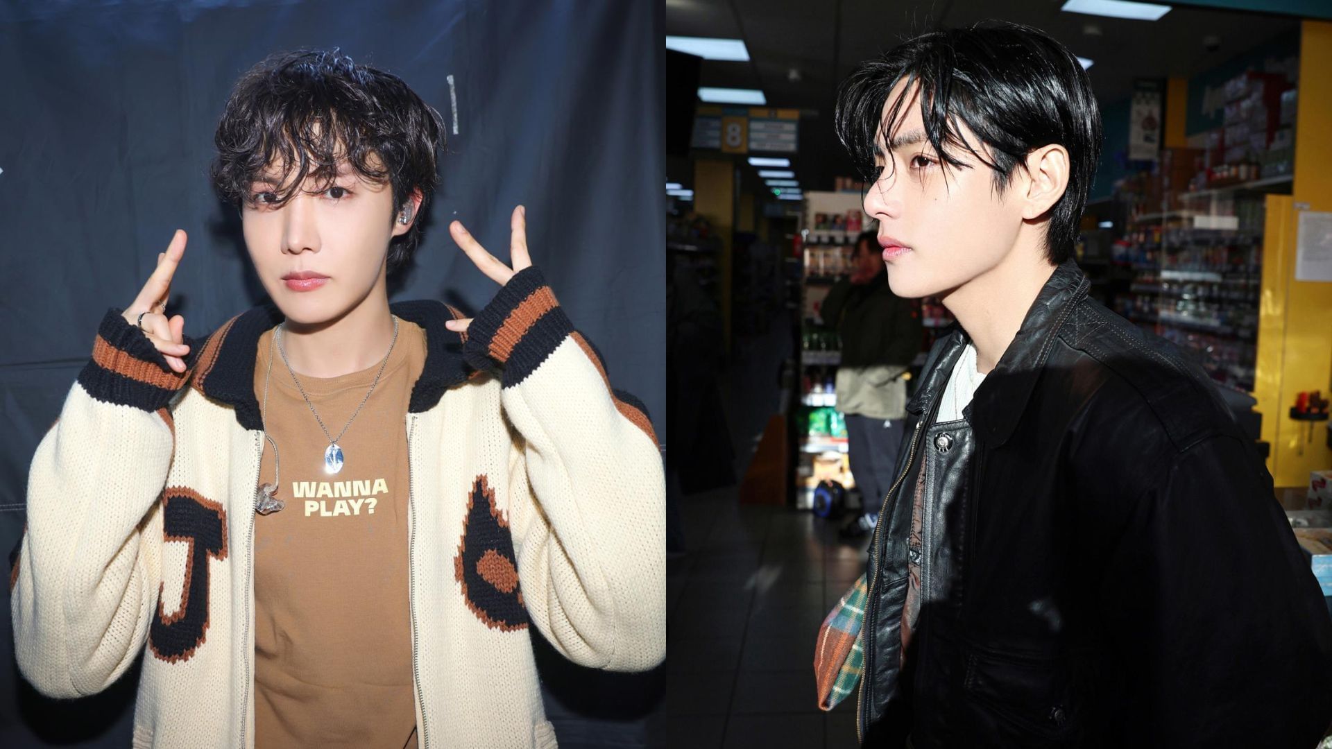 j-hope and V spotted at a tattoo parlor (Images via Weverse)