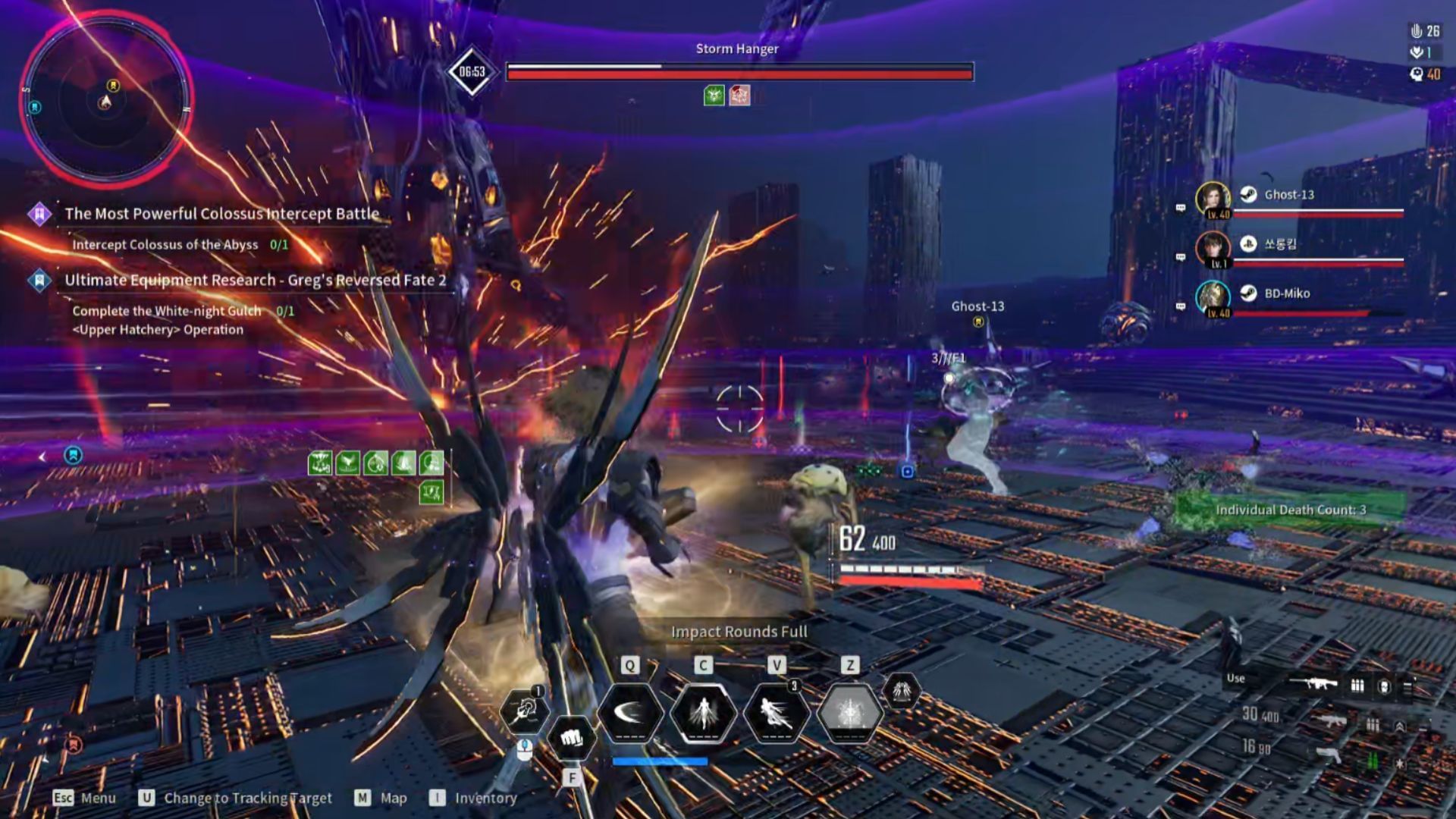 Storm Hanger stomping the arena in The First Descendant (Image via Nexon)