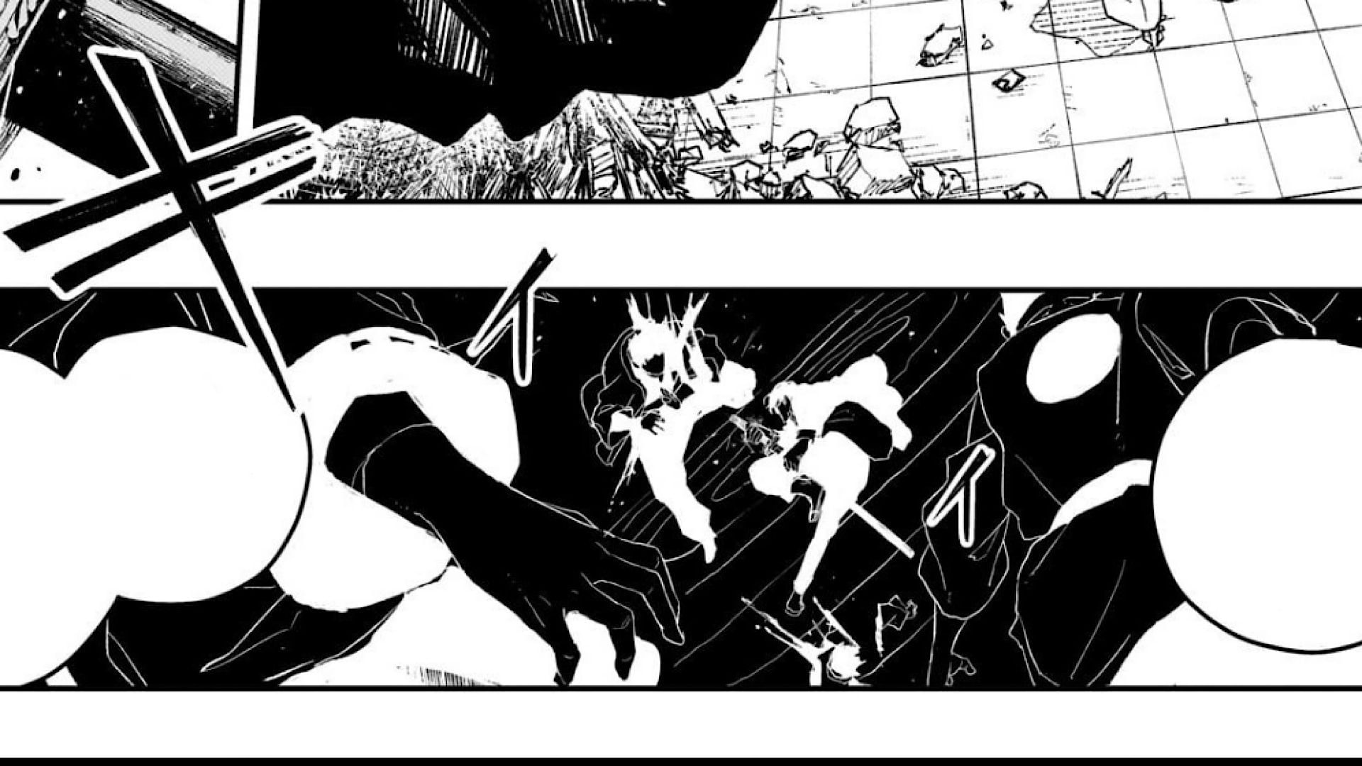 Samura fights with echolocation like Daredevil (Image via Shueisha)