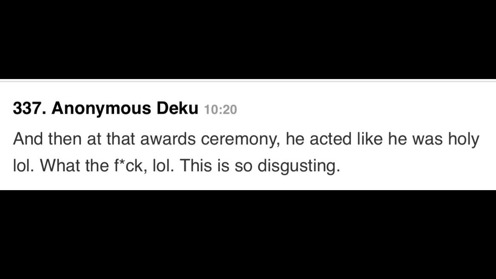 A netizen commented under a thread sharing the report of the actor&#039;s alleged marriage (Image via The Quoo)