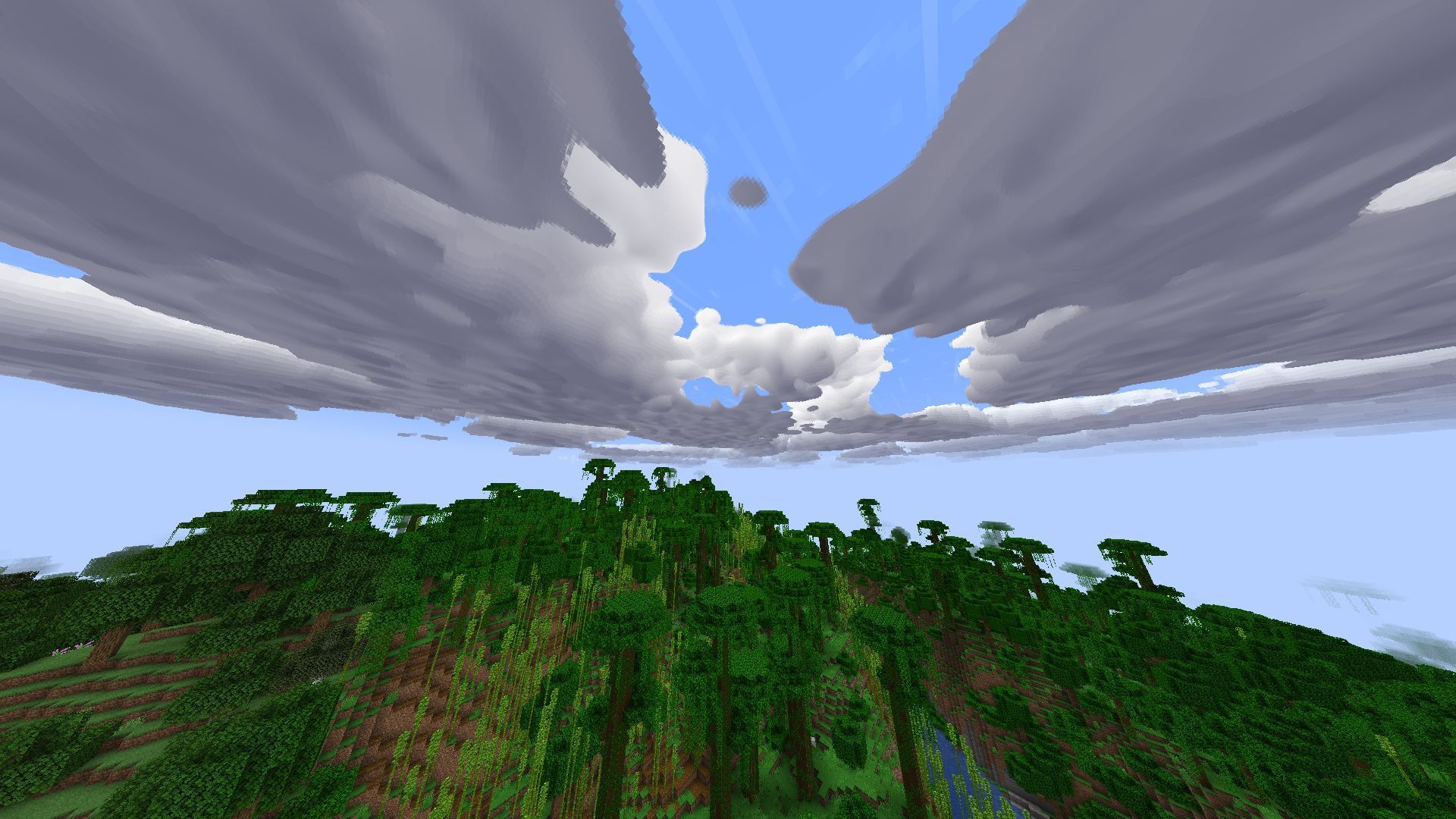 Use one of the many presets in the Minecraft Simple Clouds mod to decide the visual aspect of the clouds (Image via Sportskeeda Gaming || Mojang Studios/nonamecrackers2)