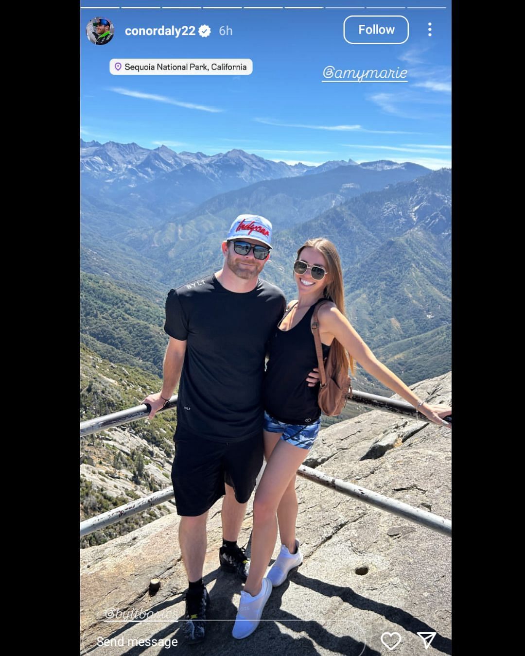 Screenshot of Conor Daly&#039;s Instagram story @conordaly22