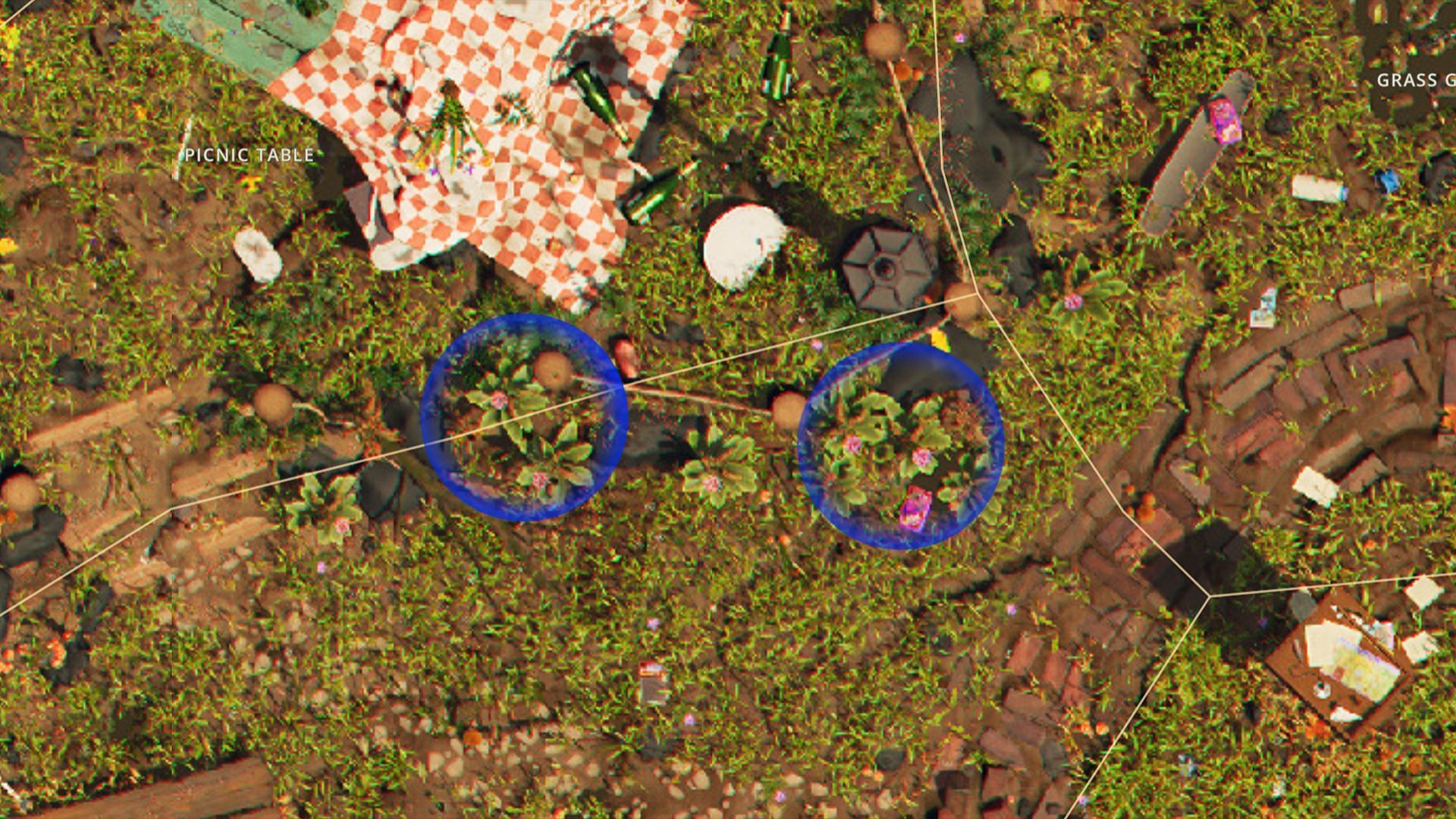 You can find the Milkweed Plants right on the south side of the Picnic Table in Grounded 2. (Image via Obsidian Entertainment)