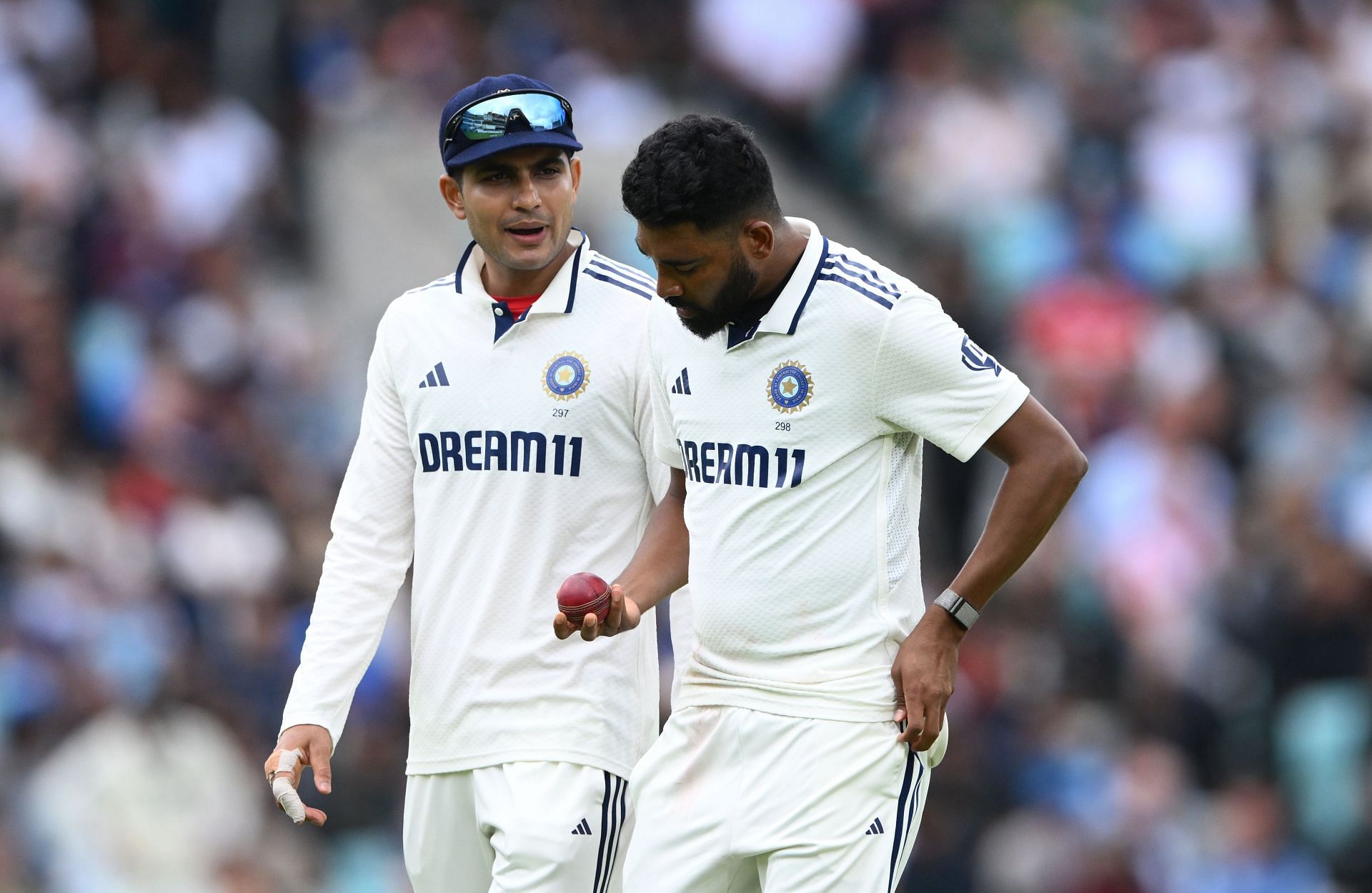 Shubman Gill (left) was tested as a captain on Day 5 of the final Test. [P/C: Getty]
