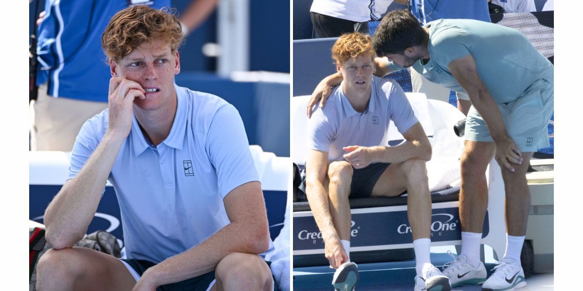 Carlos Alcaraz consoles Jannik Sinner at Cincinnati Open (Image Source: Getty)