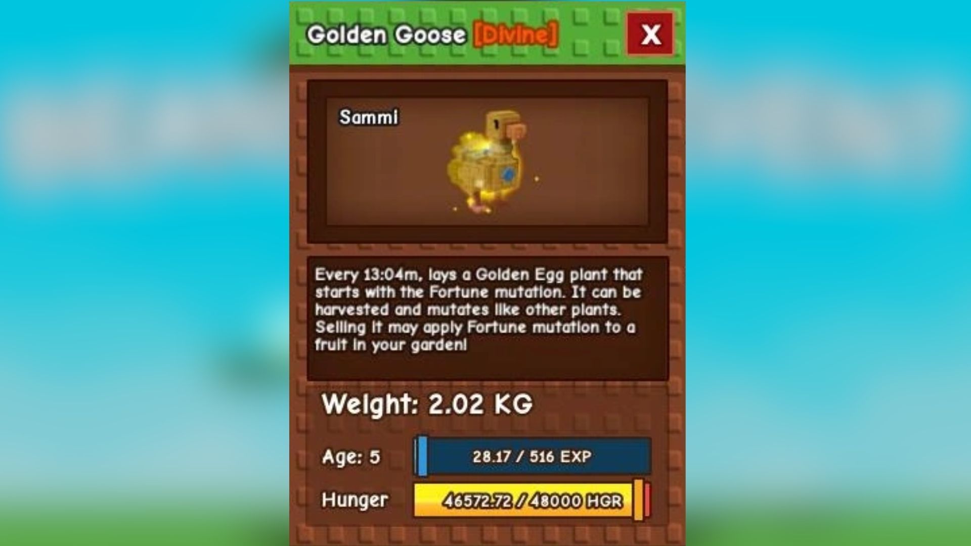 Golden Goose&#039;s ability (Image via Roblox)