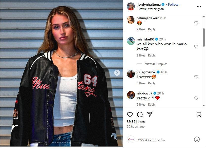 Julio Rodriguez&#039;s girlfriend, Jordyn, posted Mia Fishel and Julio Grosso commented. (Via Instagram)
