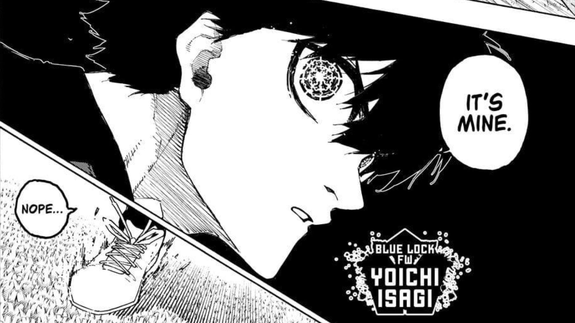Yoichi Isagi as seen in the Blue Lock manga (Image via Kodansha)