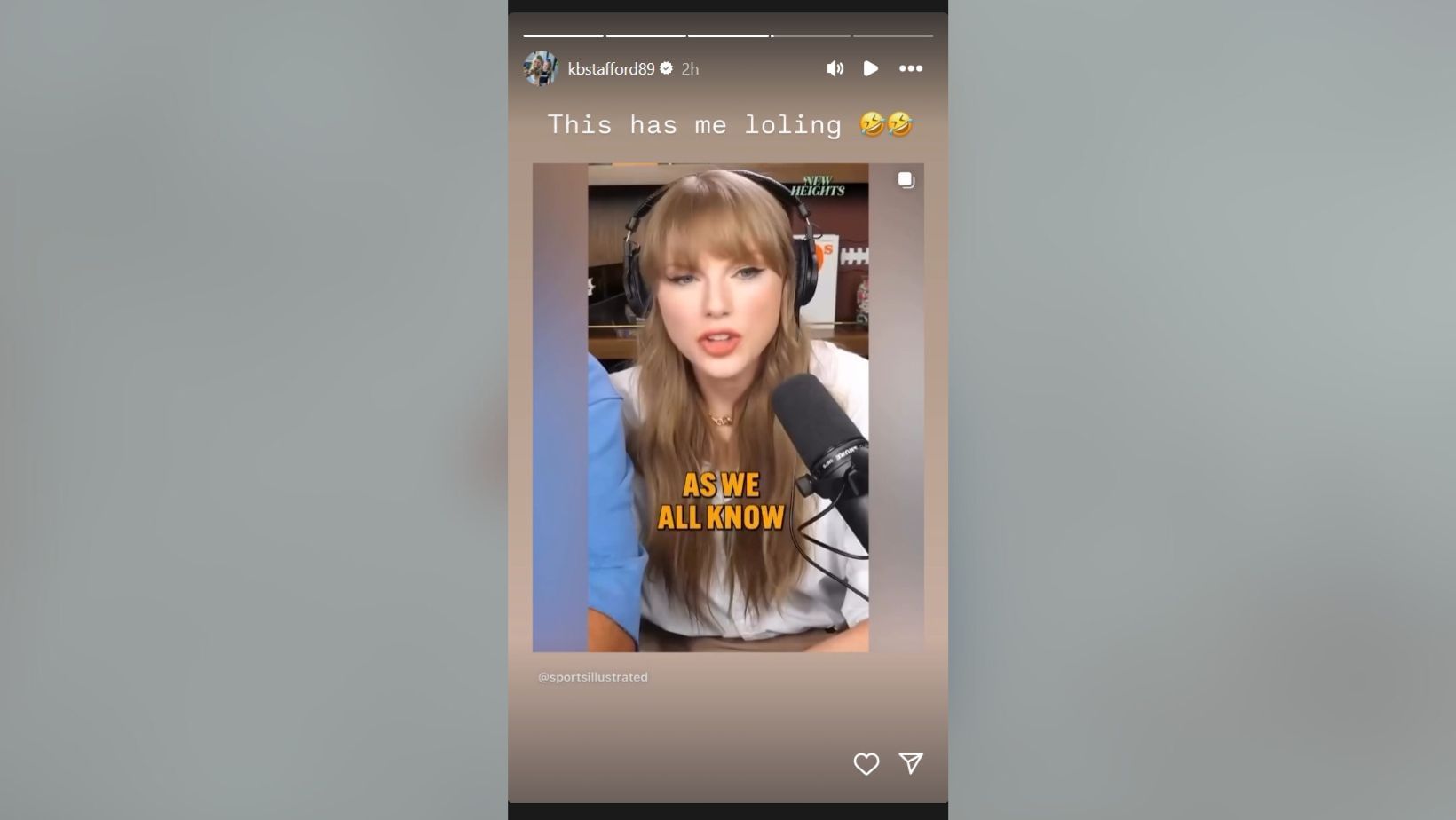 Matthew Stafford&rsquo;s wife Kelly drops 4-word reaction to Taylor Swift&rsquo;s jab (Image Credit: Kelly/IG)