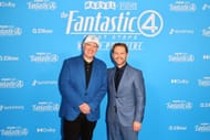 (L-R) Kevin Feige, President, Marvel Studios and Matt Shakman attend The Fantastic Four: First Steps World Premiere. (Photo by Joe Scarnici/Getty Images for Disney)