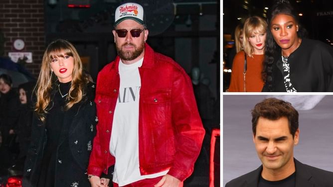 5 times Taylor Swift & new fiancé Travis Kelce crossed paths with the tennis world ft. Roger Federer meeting, Serena Williams shoutout