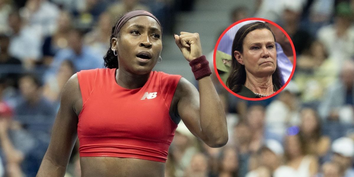 Coco Gauff (background), Pam Shriver (inset), Sources: Getty