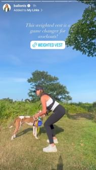 Screenshot of Amanda Balionis' Instagram story (via @balionis)